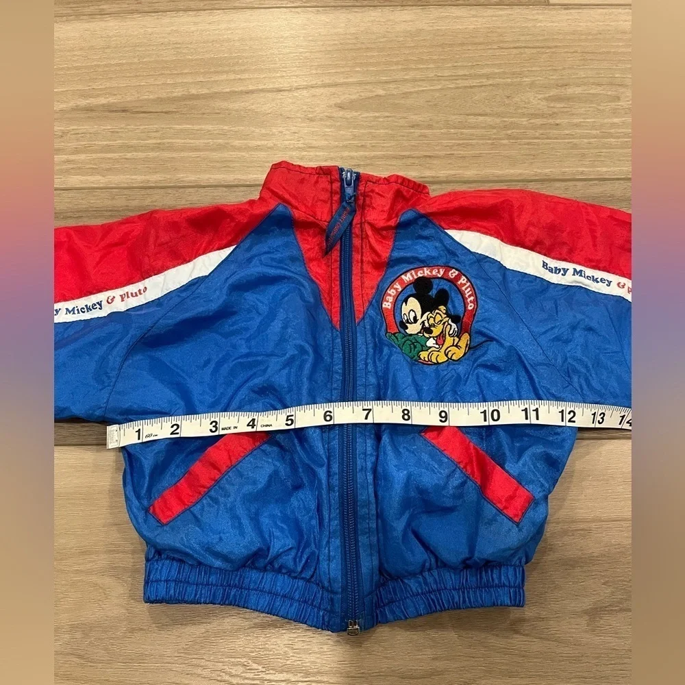 Vtg RARE Disney Baby Mickey Mouse Mighty Characters Windbreaker Jacket 18 Months